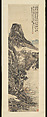 Landscape, Unidentified artist, Hanging scroll; ink and color washes on paper, China