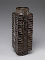 Quadrangular vase in the shape of a Neolithic cong, Copper alloy, China
