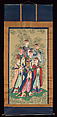 Seven Dignitaries, Unidentified artist, Hanging scroll; color on silk, China