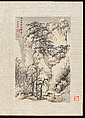 Landscapes after old masters, Pan Gongshou (Chinese, 1741–1794), Album of eight leaves; ink and color on paper, China