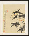 Flowers, Liang Yuwei (Chinese, 1844–1917), Album of twelve leaves; ink and color on silk, China