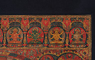 Manjuvajra Mandala, Distemper and gold on cotton, Tibet