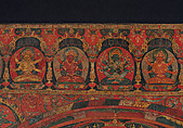 Manjuvajra Mandala, Distemper and gold on cotton, Tibet