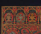 Manjuvajra Mandala, Distemper and gold on cotton, Tibet