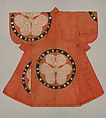 Robe (Kosode) with Floral Roundels, Figured satin-weave silk with tie-dyeing, silk embroidery, and couched gold thread, Japan