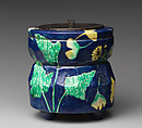Water Jar, Pottery covered with glaze and decorations in colors, Japan