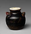 Jar, Clay covered with glaze (Seto ware), Japan