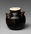 Jar, Clay covered with glaze (Seto ware), Japan