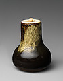 Vase, Clay covered with a thin glaze (Bizen ware, Imbe style), Japan
