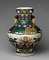 Large Vase, Porcelain decorated in polychrome enamels (Hizen ware, Kutani type), Japan