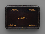 Sutra Box (Kyōbako) with Sun and Clouds, Lacquered wood with gold hiramaki-e; gilt bronze fittings, Japan