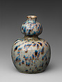 Bottle, Pottery covered with a crackled glaze (Seto ware), Japan