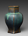 Vase, Clay covered with a mottled glaze, Japan