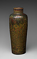 Flower Vase, Pottery covered with mottled glaze (Satsuma ware), Japan
