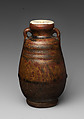 Tea Jar, Clay covered with glaze (Seto ware), Japan
