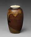 Tea Caddy, Seto ware, stoneware with iron-rich glaze, Japan