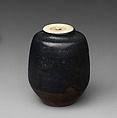 Tea Jar, Clay covered with a blue glaze (Seto ware), Japan