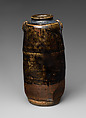 Tea Jar, Clay covered with glaze, Japan