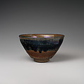 Teabowl, Clay covered with glaze (Seto ware), Japan