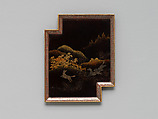 Incense Box with Scene from Noh Play Kokaji, Koma School (Japanese), Black lacquer with gold, silver, and red hiramaki-e and togidashimaki-e, Japan