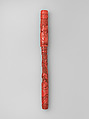 Brush with cover, Red lacquer, China