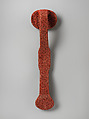 Ruyi scepter, Red lacquer with cloisonné inserts, China