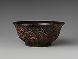 Guri bowl, Black lacquer, China