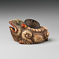 Incense Burner, Pottery decorated with colors, Japan