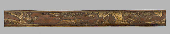 Bowl with landscape, Parcel gilt copper alloy, China