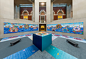 Biography of a Thought, Tenzing Rigdol (born Kathmandu 1982), Acrylic on stretched canvas and woven carpet, Nepal
