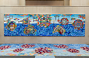 Biography of a Thought, Tenzing Rigdol (born Kathmandu 1982), Acrylic on stretched canvas and woven carpet, Nepal