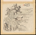 Historical and Legendary Figures, Hu Zhang (Chinese, 1848–1899), Album of twelve leaves; ink and color on silk, China
