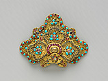 Women’s Pendant, Gold, rubies, sapphires, emeralds and turquoise, Nepal