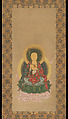 Jizō Bosatsu, Hanabusa Itchō (Japanese, 1652–1724), Hanging scroll; ink, color, and gold paint on paper, Japan