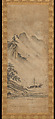 Eight Views of the Xiao and Xiang Rivers, Hanging scroll; ink and color on paper, Japan