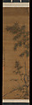 Bamboo and rocks, Li Kan (Chinese, 1245–1320), Pair of hanging scrolls; ink and color on silk, China
