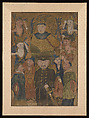 General Choe Yeong (1316–1388) and Japanese naval officer, Unidentified artist , Korean, Ink and color on silk, Korea