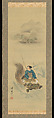 Urashima Tarō Riding on a Tortoise, Kawanabe Kyōsai 河鍋暁斎 (Japanese, 1831–1889), Hanging scroll; ink and color on silk, Japan