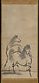 Two Horses, Attributed to Unkoku Tōetsu (Japanese, active second half 17th century), Hanging scroll; ink on paper, Japan