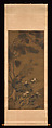 Peacock with Pine and Camellia, After Zhu Duan (Chinese, act. ca. 1500–21), Hanging scroll; ink and color on silk, China