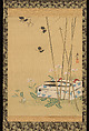 Garden Scene, In the Style of Shibata Zeshin (Japanese, 1807–1891), Hanging scroll; ink and color on silk, Japan