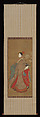 Courtesan and Attendant, Attributed to Chōbunsai Eishi (Japanese, 1756–1829), Hanging scroll; ink and color on paper, Japan