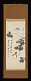 Peapods on a Branch, Painting by Itō Jakuchū (Japanese, 1716–1800), Hanging scroll; ink on paper, Japan