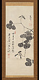 Peapods on a Branch, Painting by Itō Jakuchū (Japanese, 1716–1800), Hanging scroll; ink on paper, Japan