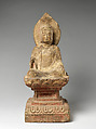 Seated Amida, Stone, paint traces, China