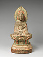 Seated Amida, Marble, paint traces, China
