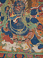 The Wrathful Protector Mahakala, Tantric Protective Form of Avalokiteshvara, Distemper on cloth, Tibet