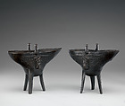 Ritual wine cup (jue), Copper alloy, China