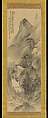 Landscape, Okada Hankō Japanese, Hanging scroll; ink and color on paper, Japan