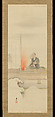 Potted Trees, Kimura Buzan Japanese, Hanging scroll; ink and color on silk, Japan